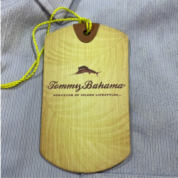 Tommy Bahama Lavender Frost Cotton Button Down Shirt Large Casual Coastal Resort - Picture 11 of 11